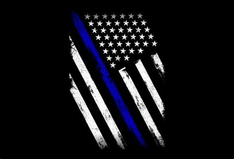Thin Blue Line Flag Vector T Shirt Design For Commercial Use Buy T