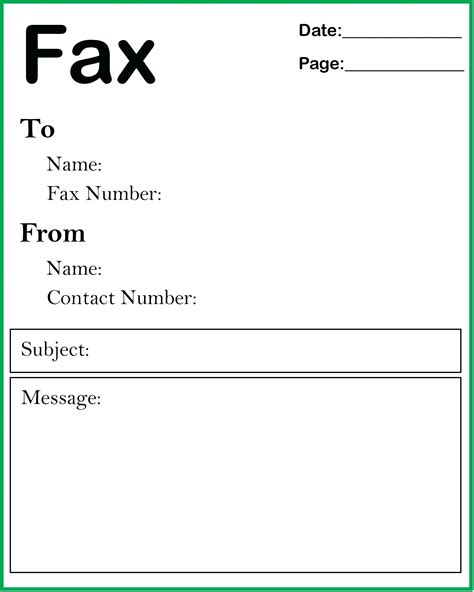 Fax Cover Sheet Template Google Docs