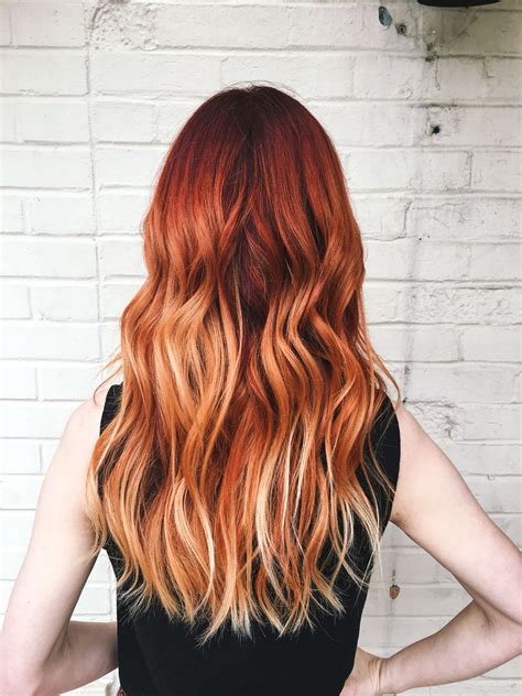 Red To Copper Hairwaytokale Blonde Tips Summer Hair Color Hair Styles