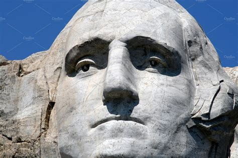 George Washington On Mt Rushmore 3 Stock Photo Containing Mount