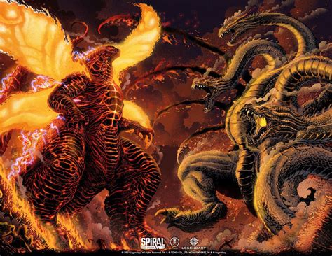 Burning Godzilla Vs King Ghidorah By Kaijusamurai On Deviantart