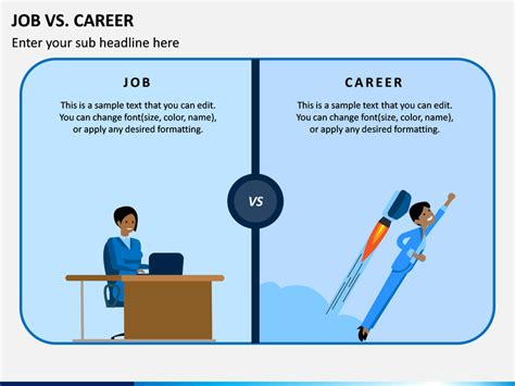 Job Vs Career Powerpoint Template Business Powerpoint Templates Job