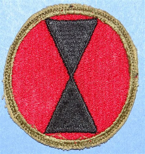 Ww Ii 7th Infantry Div Patch Us Patches Jessens Relics Military
