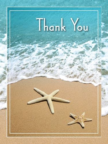 Beachy Thank You Card Beach Beach Sand Tropical Beach