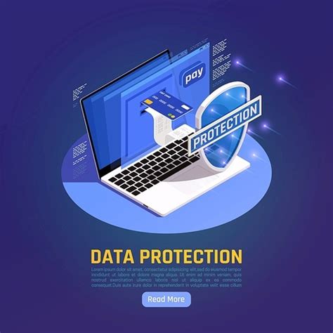 유토이미지 Privacy Data Protection Gdpr Isometric Background With Read