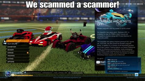 How To Scam A Scammer In Rocket League Youtube