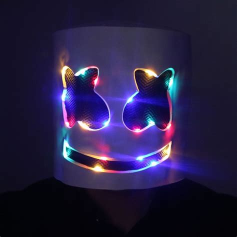 Disco Dj Helmet Marshmello Party Mask With Led New 2019 Masquerade