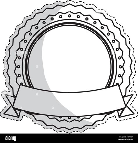 Blank Round Emblem Icon Image Vector Illustration Design Stock Vector