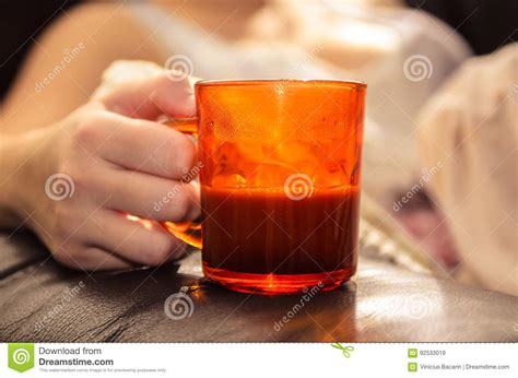 holding a cup of coffee with milk stock image image of milky breakfast 92533019