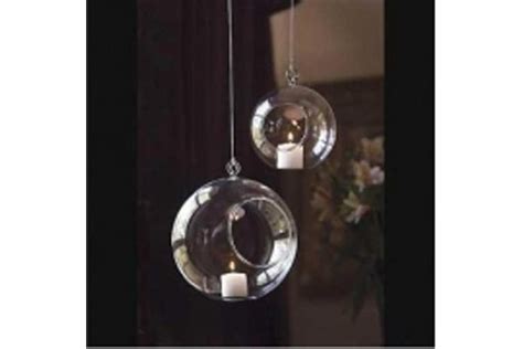 Hanging Clear Glass Ball Candle Tealight Holder 8cm Sphere Globe