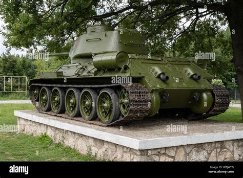 Soviet T 34 Tank On The Dargov Pass Slovakia Europe Stock Photo Alamy