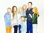 Watercolor family portrait by brushworkbyjustine | Family sketch ...