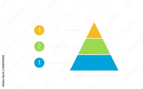 3 Level Pyramid Diagram Clipart Image Vector De Stock Adobe Stock
