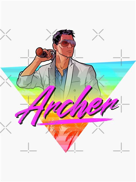 Archer Vice 80s Triangle Design Sticker For Sale By Kelsobob