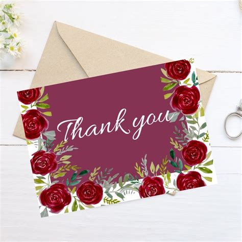 Digital Thank You Cards Digital Thank You Cards Template Etsy