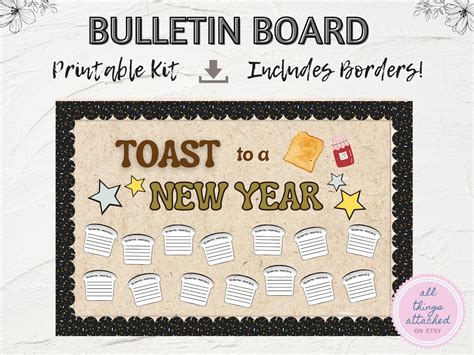 New Year Bulletin Board Idea Printable Bulletin Board Kit Etsy