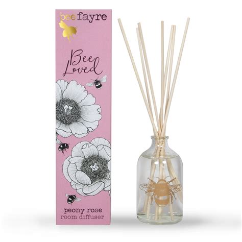 Bee Loved Peony Rose Large Room Diffuser Bee Fayre