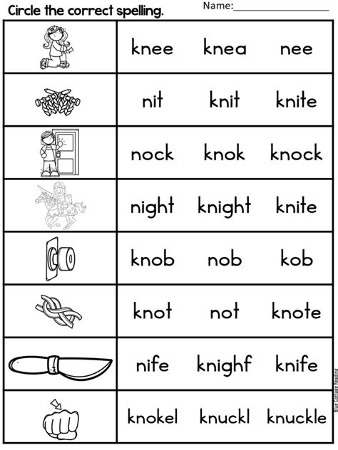 Kn Silent Letters Activities And Worksheets Made By Teachers