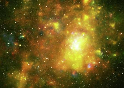 Yellow Space Galaxy Photograph By Sololos Pixels