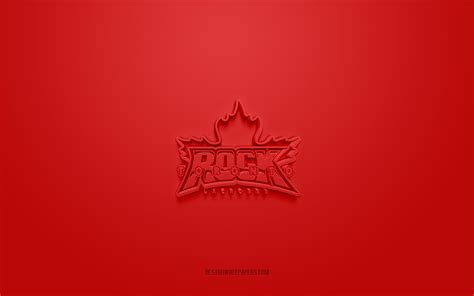 Download Wallpapers Toronto Rock Creative 3d Logo Red Background