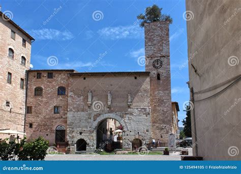 Spello Italy Touristic Place Detail Editorial Image Image Of Color