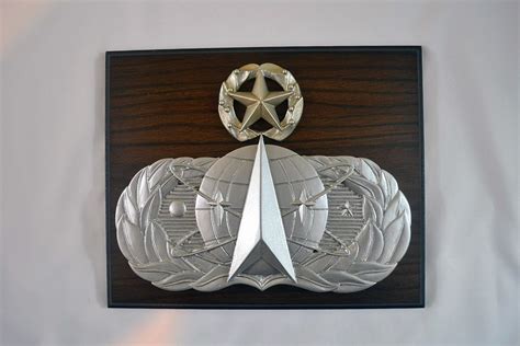 Usaf Master Space Operations Service Badge Wall Plaque