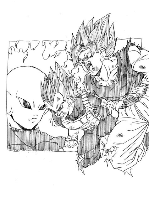 Imagenes De Goku Vs Jiren Para Colorear Theneave