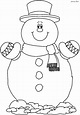 20 Cute Snowman Coloring Pages for Kids Easy, Free and Printable ...
