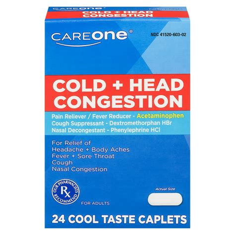 Save On Careone Cold Head Congestion Cool Taste Caplets Order Online