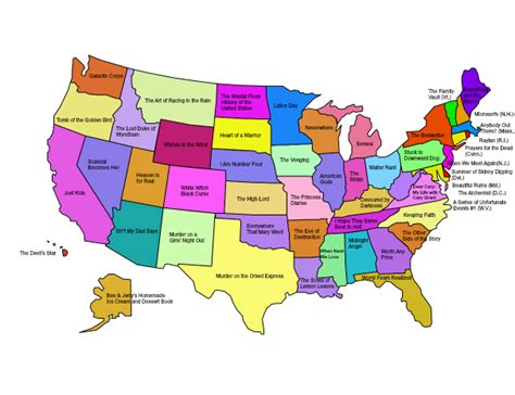 a surprising map of every state s relative favorite book the washington post