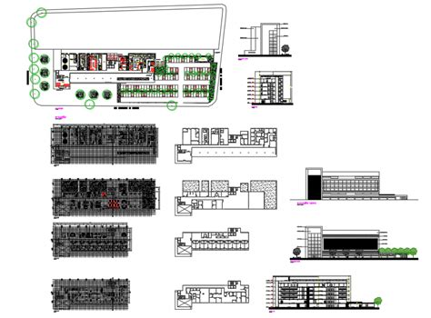 Multi Story Multi Specialty Hospital Elevations Sections And Floor Plan Details Dwg File Artofit