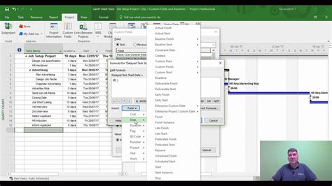 Microsoft Project Tutorial Creating Custom Field Calculations And