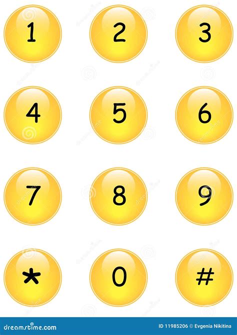 Numbers Buttons Stock Vector Illustration Of Buttons 11985206