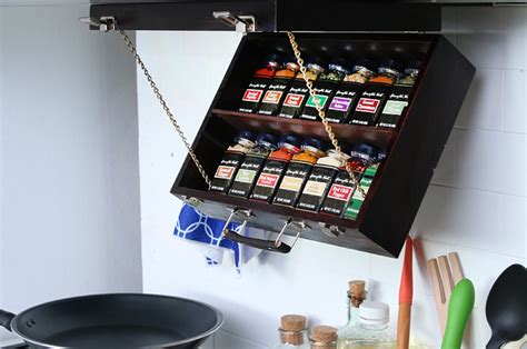 This Fold Down Spice Rack Is Perfect For Cooks With A Small Kitchen