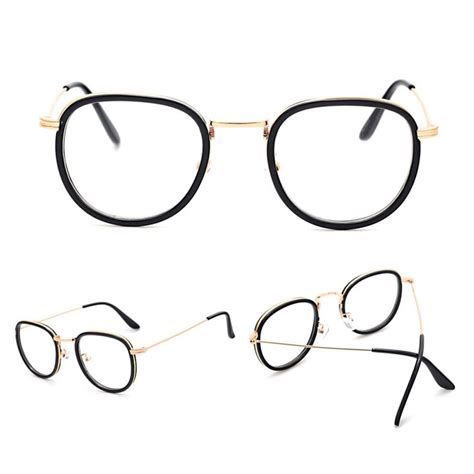 new anti radiation goggles plain glass spectacles fashion women metal plastic full frame glasses