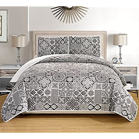 Amazon Com Grand Linen 3 Piece Fine Printed Oversize 100 X 95