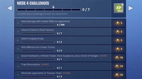 Fortnite Season 4 Week 3 Challenges Revealed And How