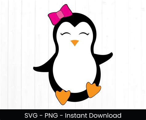 Penguin Svg For Commercial Use Penguin For Cricut Layered Etsy