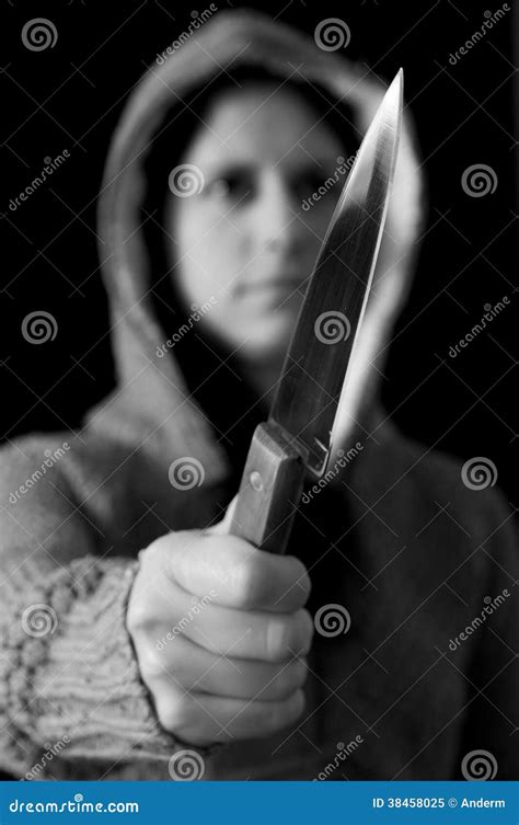 Girl Holding A Knife Stock Image Image Of Dangerous 38458025