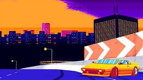 We at our hdwallpaper.wiki here to help you with the multi collections of wallpapers and backgrounds free of cost. 8 bit, Sunset, City, Freeway, Lamborghini Wallpapers HD / Desktop and Mobile Backgrounds