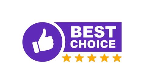 Premium Vector Best Choice Icon With Thumbs Up Label Best Choice For