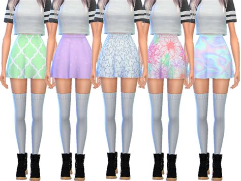 The Sims Resource Snazzy Skater Skirts Mesh Needed