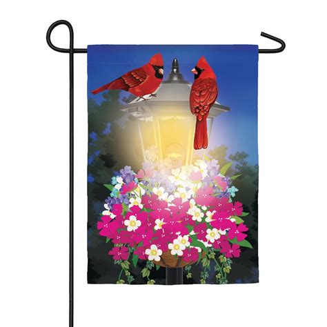 Floral Lamp Post Gathering Solar Led Garden Flag