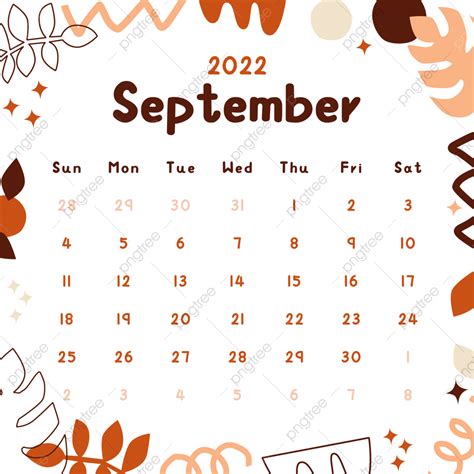 Gambar Templat Kalender Bulanan September 2022 Kalender 2022 Template