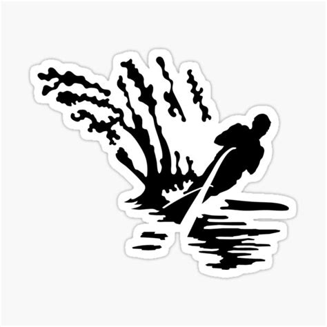 Water Skiing Sticker For Sale By Sibosssr Redbubble
