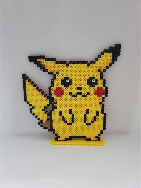 Pikachu Surprised Meme Pixel Art Magnet Hama Perler Beads