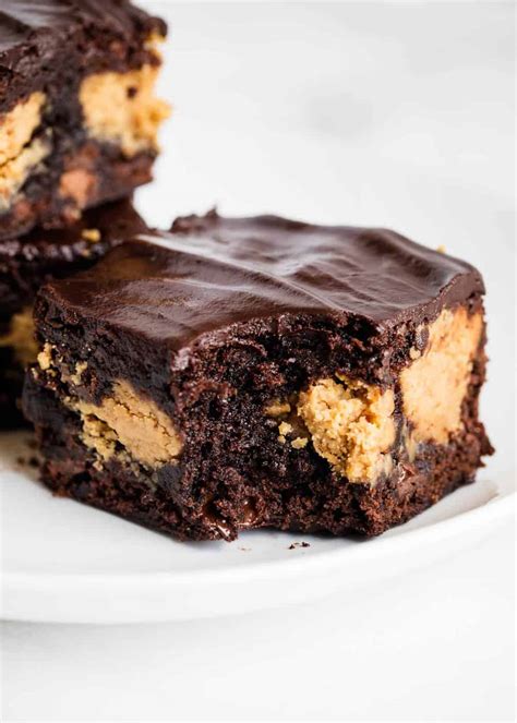 easy peanut butter brownies with ganache i heart naptime