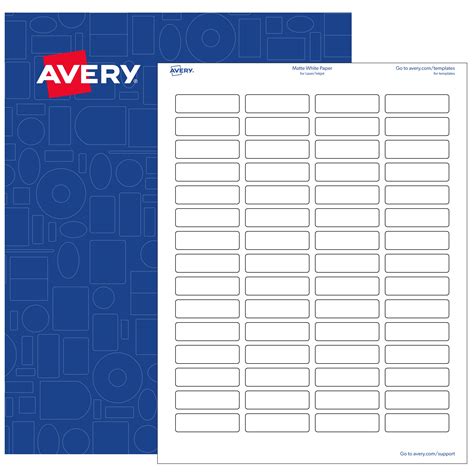 Avery Rectangle Labels 05 X 175 White Matte 6000 Printable