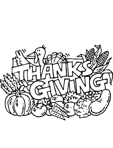 thanksgiving feast coloring coloring pages