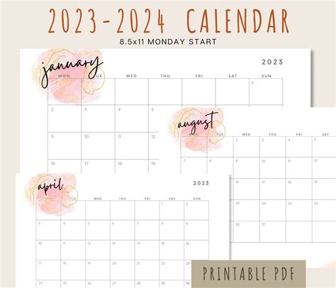2023 Printable Calendar Calendar 2023 Printable Pdf 2023 Calendar